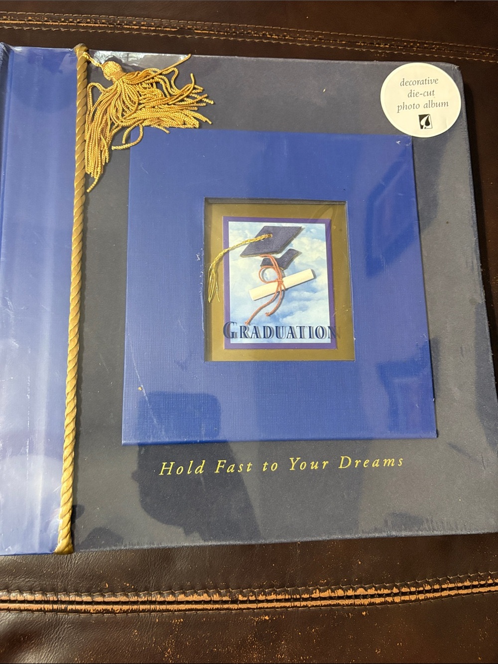NEW Blue Graduation Photo Album - Hold Fast to Your Dreams